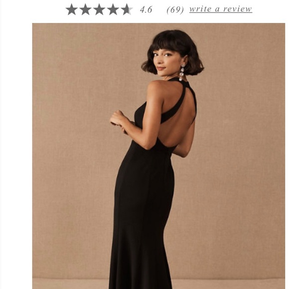 BHLDN Black Gown - Picture 2 of 2